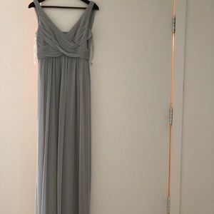 Long Mesh Dress with Cowl Back Detail